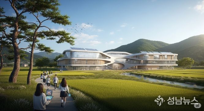 미래학교 예시 이미지(AI 생성)