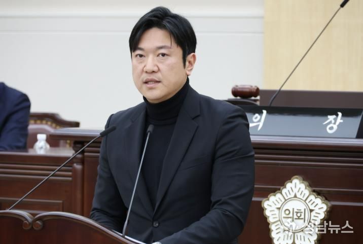 “박철용 의원 5분 발언 모습”