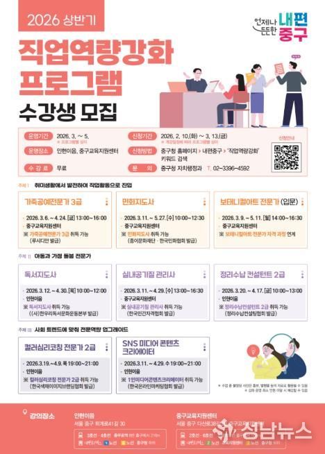 2026년 상반기 직업역량강화 프로그램 포스터