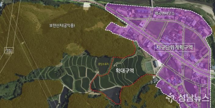 전원주택 단지 위치도