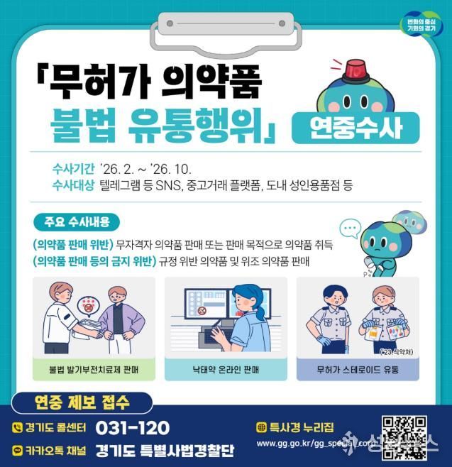 무허가 의약품 불법 유통행위 연중수사