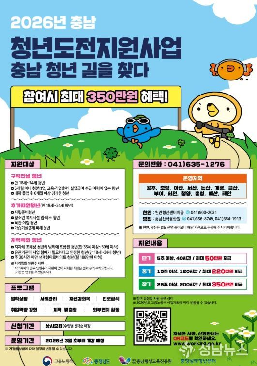 ‘2026 청년도전지원사업’ 참여자 모집