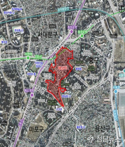 위치도 (아현동 699번지 일대)