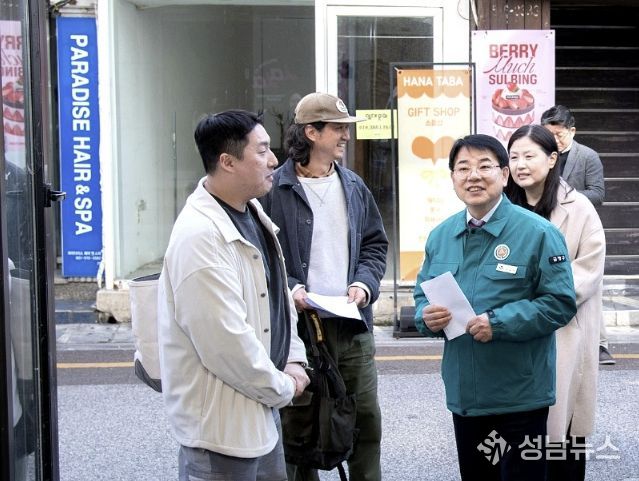 윤일현 부산 금정구청장, 부산대 상권 '로컬 1호점 거리' 조성 현장 점검